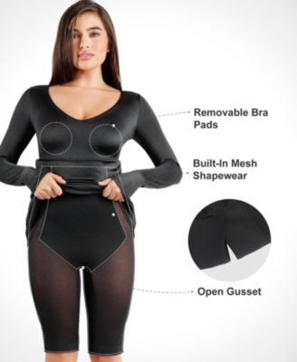 Women's Shapewear Shine Long Sleeve Cut-Out Hourglass Maxi Dress