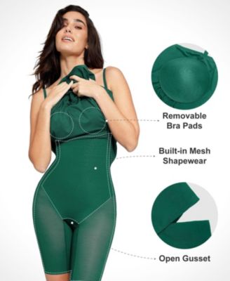 Women's Shapewear Built-In Sculpting A-Line Midi Slip Dress