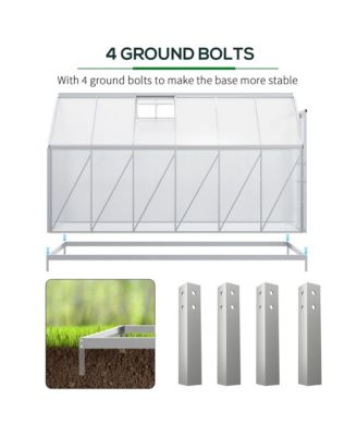 12'x6' Polycarbonate Walk-in Garden house w/ Sliding Door