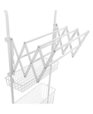 Metal Over the Door Drying Storage Rack, White