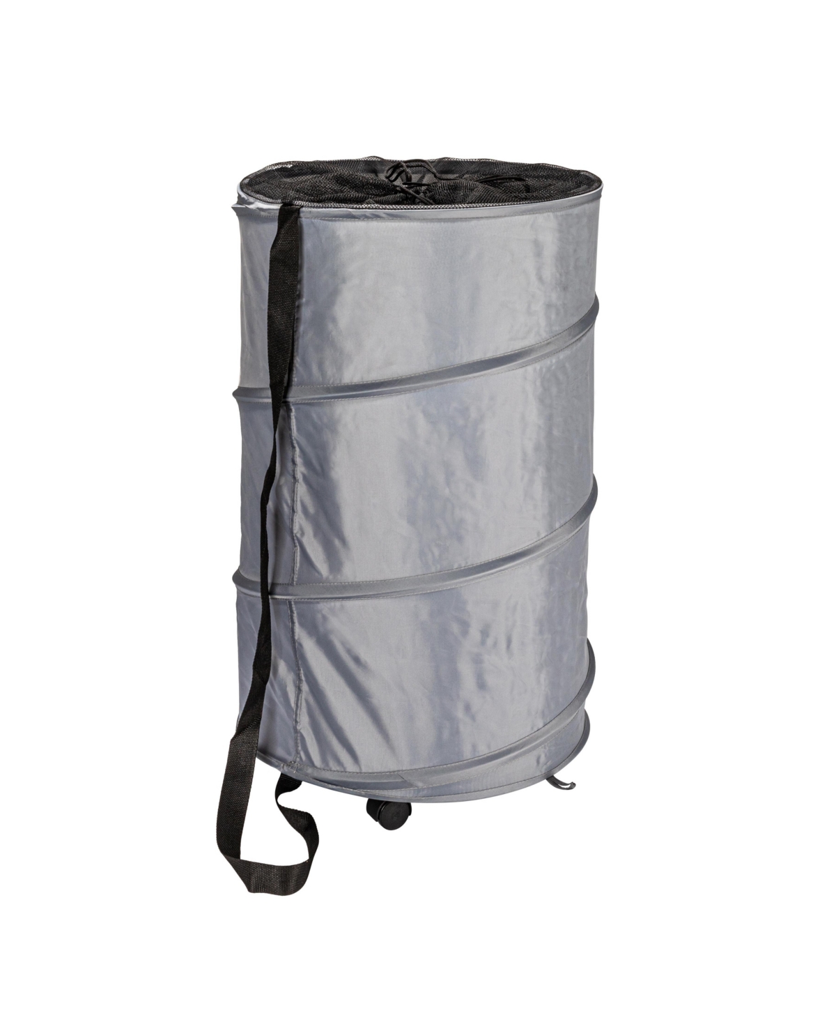 Household Essentials Rolling Pop Up Hamper, Grey