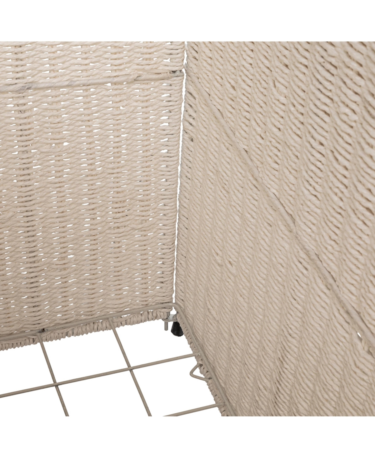 Household Essentials 3 Compartment Laundry Sorter, Wicker Laundry Sorter, White