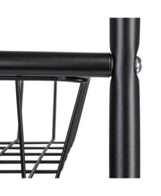3-Tier Slim Storage Cart, Black