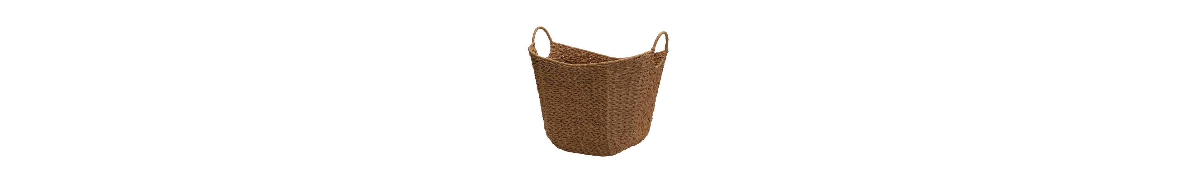 Household Essentials Paper Rope Basket with Handles