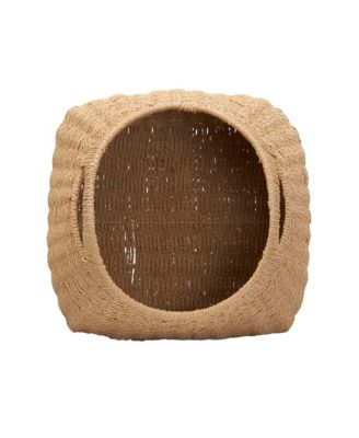 Paper Rope Basket with Handles, Natural
