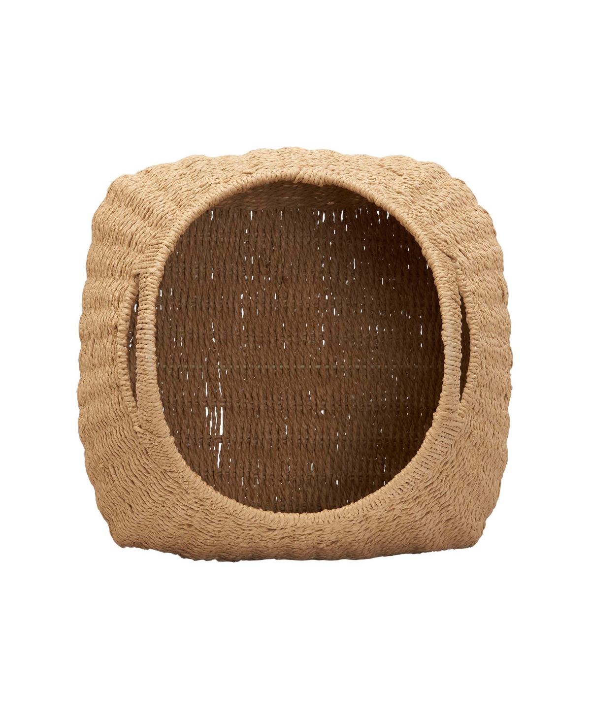 Household Essentials Paper Rope Basket with Handles, Natural