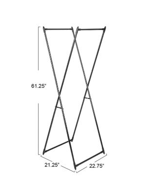 Valet Folding Clothes Rack, White