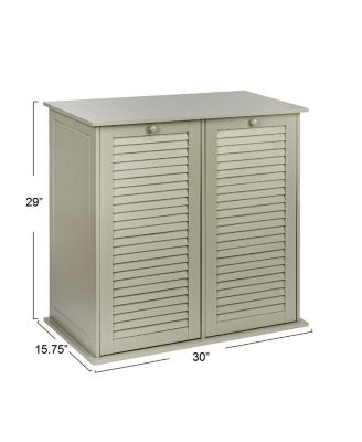 Tilt-out Cabinet Laundry Sorter with Shutter Front
