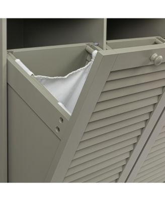 Tilt-out Cabinet Laundry Sorter with Shutter Front