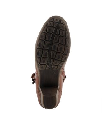 Women’s Stacked Heel Decorative Lace Detail Ankle Booties