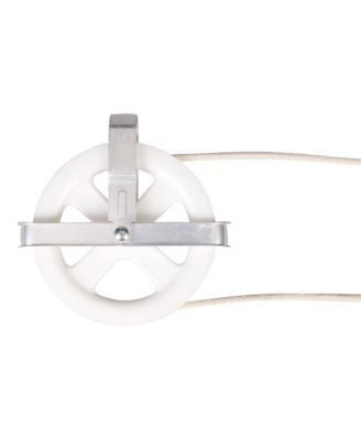Clothesline Pulley, Silver and White