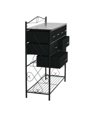 Style 8-Drawer and Bottom Shoe Shelf Storage Organizer Unit, Black