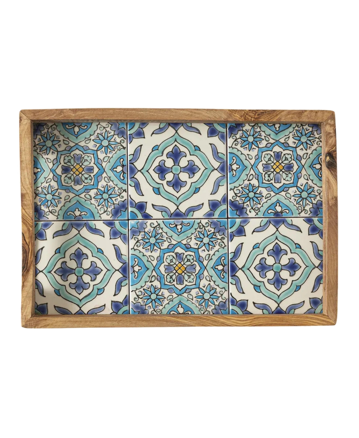 Uncommon Goods Sea & Sky Tunisian Tile Serving Tray