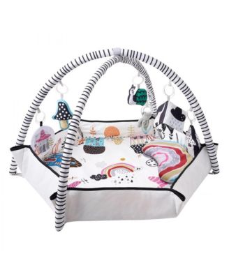 Baby Activity Gym Mat with 6 Hanging Toys for Tummy Time