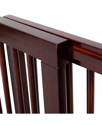 Folding Adjustable 3 Panel Wood Pet Dog Slide Gate Safety Fence