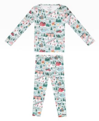Copper Pearl - Baby Boys' or Baby Girls' Snowy Slopes Printed Long-Sleeve Top and Pajama Pants, 2-Piece Set
