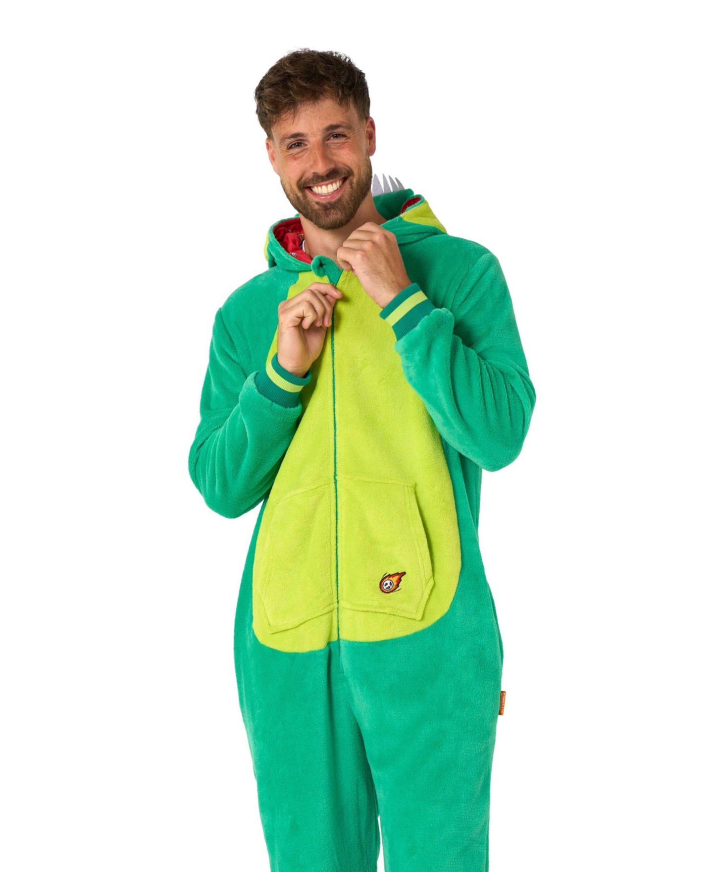 Карнавальный костюм акулы OppoSuits для взрослых, комбинезон, цвет: Зелёный — фото 2
