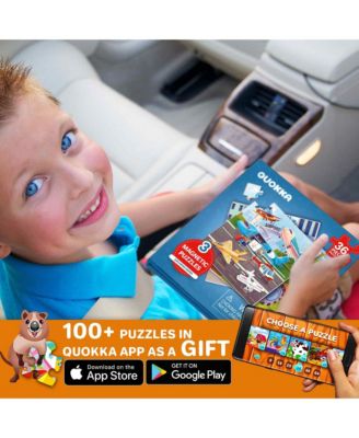 3x36 Pcs Magnetic Puzzles for Kids - Learning Dino Toy