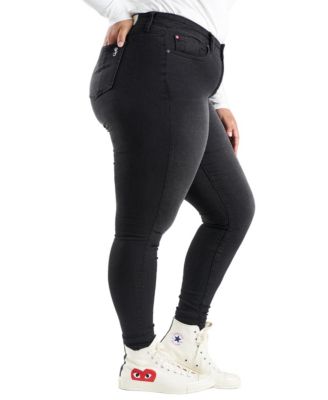 Women's Black denim Mid Rise Skinny in 29" inseam - Ballarie