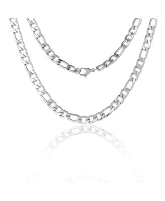 Men s Figaro Chain Necklace, Silver Tone 22'' Links