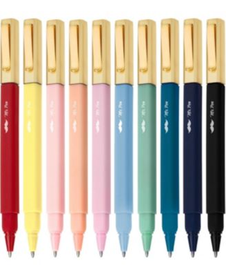Aesthetic Pens, 0.7 mm Fine Point, 10 Pack, Assorted Color