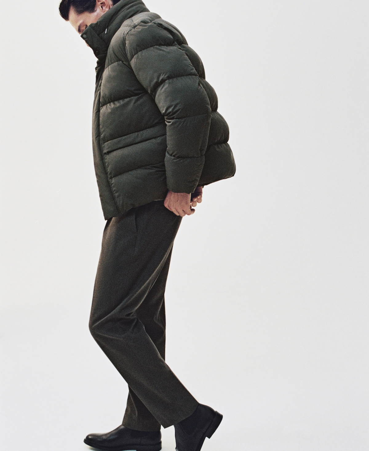 Mango Men's Short Puffer Water-Repellent Anorak