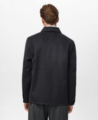 Men's Wool-Blend Check Jacket