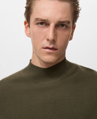 Men's Structured Perkins-Neck Sweater