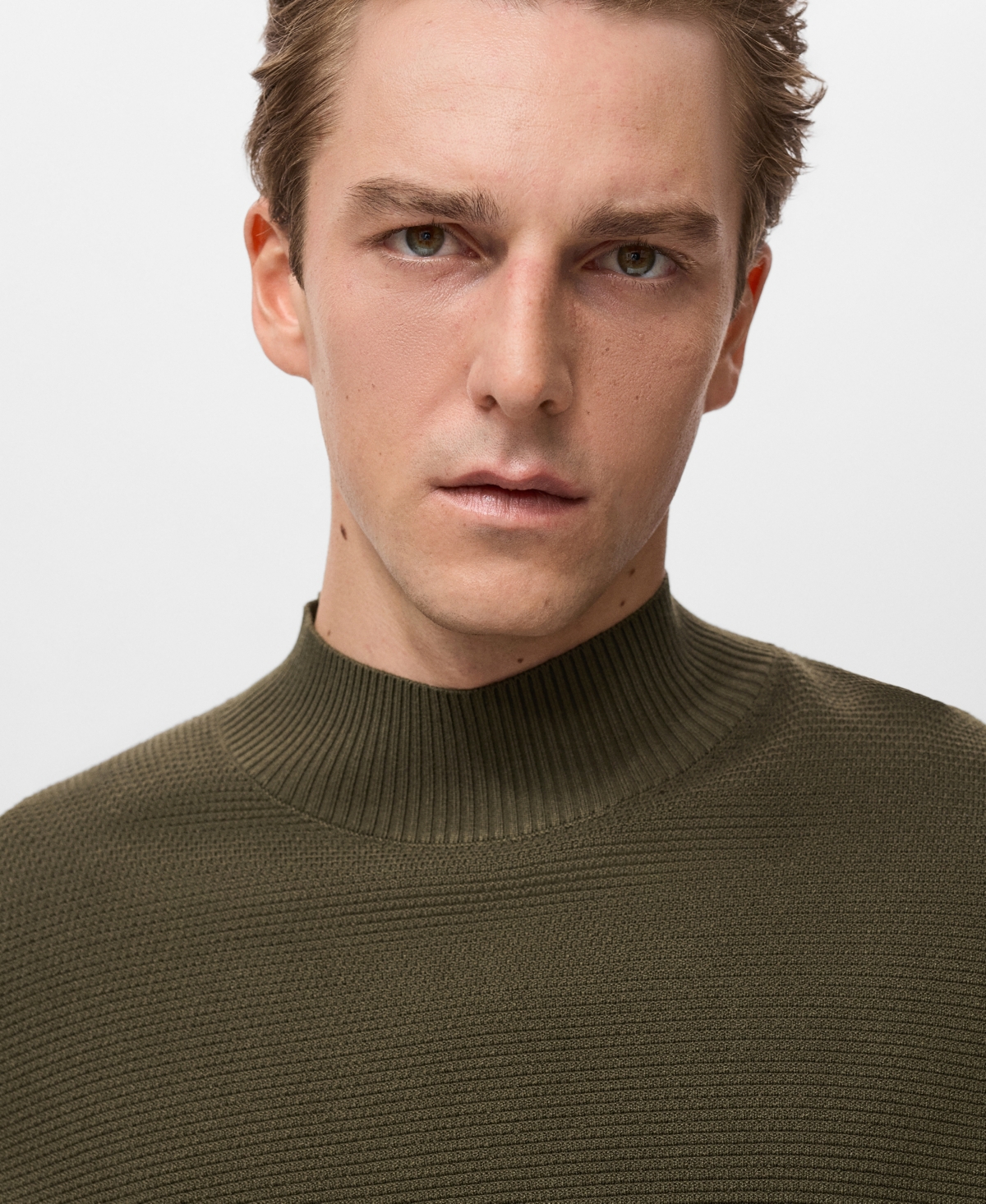 Mango Men's Structured Perkins-Neck Sweater