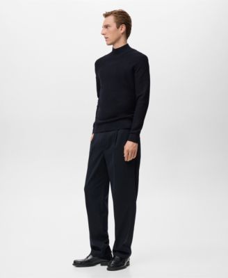 Men's Structured Perkins-Neck Sweater