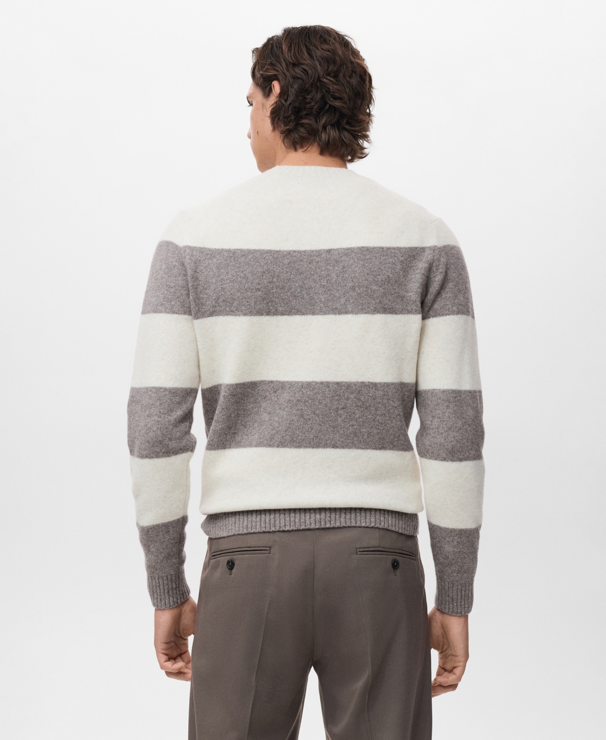 Mango Men's Wool-Blend Striped Sweater
