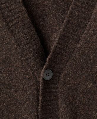 Men's Knitted Wool Blend Cardigan