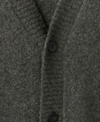 Men's Knitted Wool Blend Cardigan Sweater