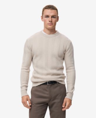 MANGO - Men's Herringbone Structured Sweater