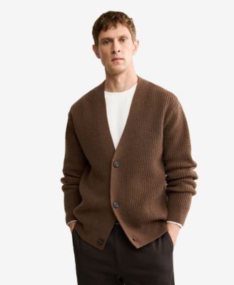 MANGO - Men's 100% Wool Buttons Cardigan