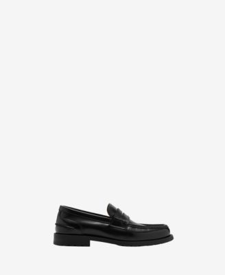MANGO - Men's Leather Penny Loafers