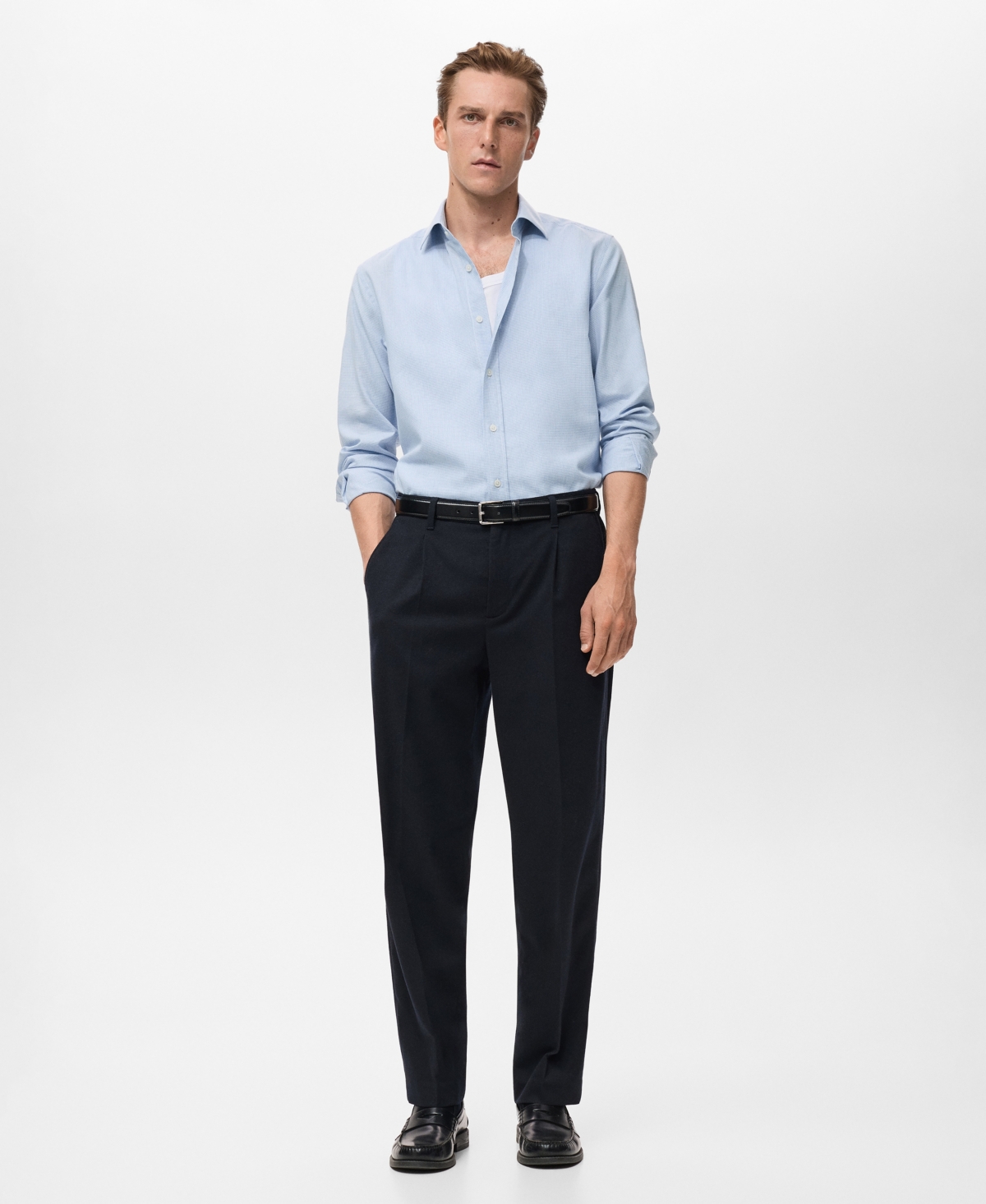 Mango Men's Regular Cotton Shirt