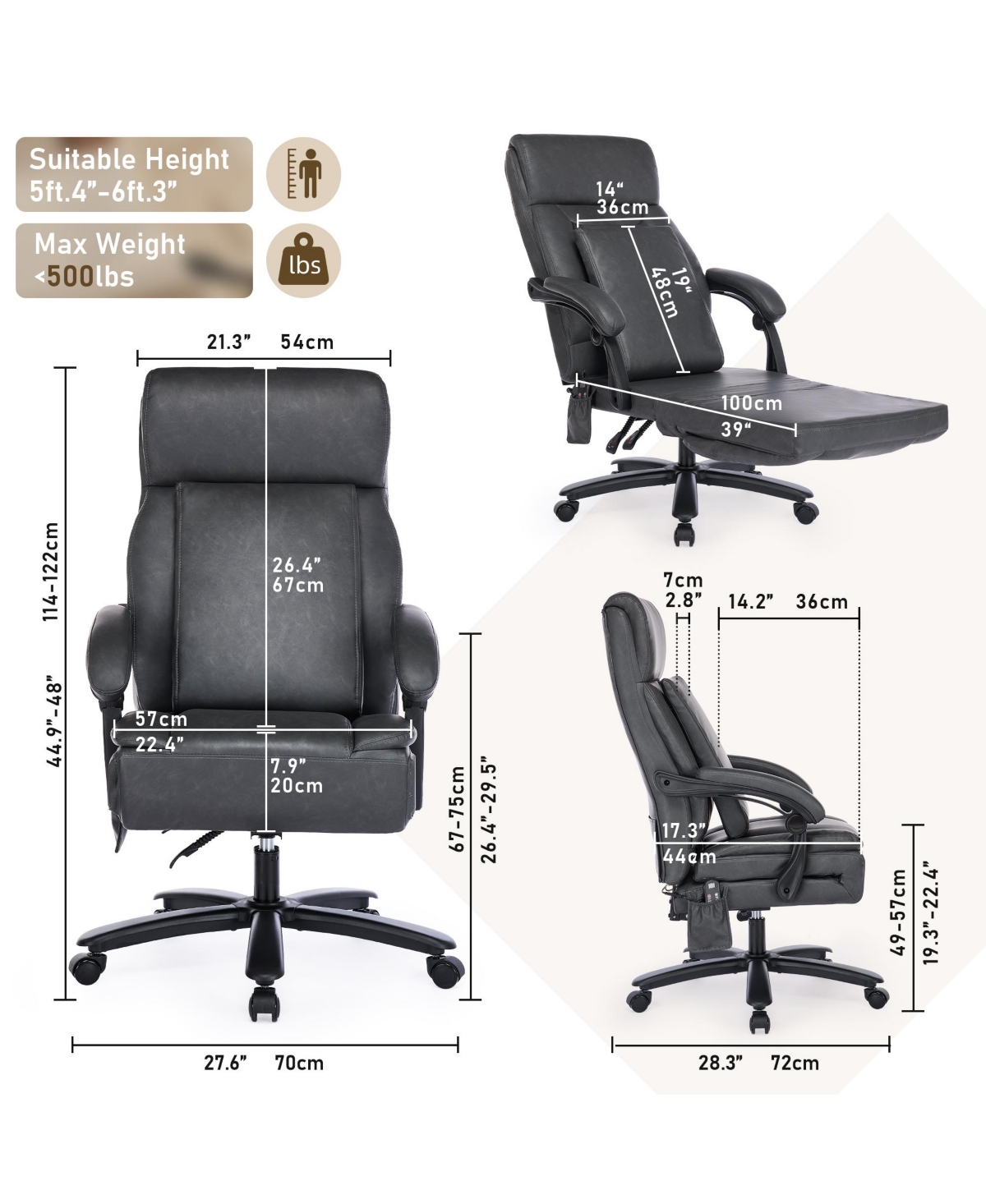 Dyhome Kitchen Chairs Mid-Century Modern Dining Set of 4, Room Chairs, Polyester Upholstered Wishbone Chair