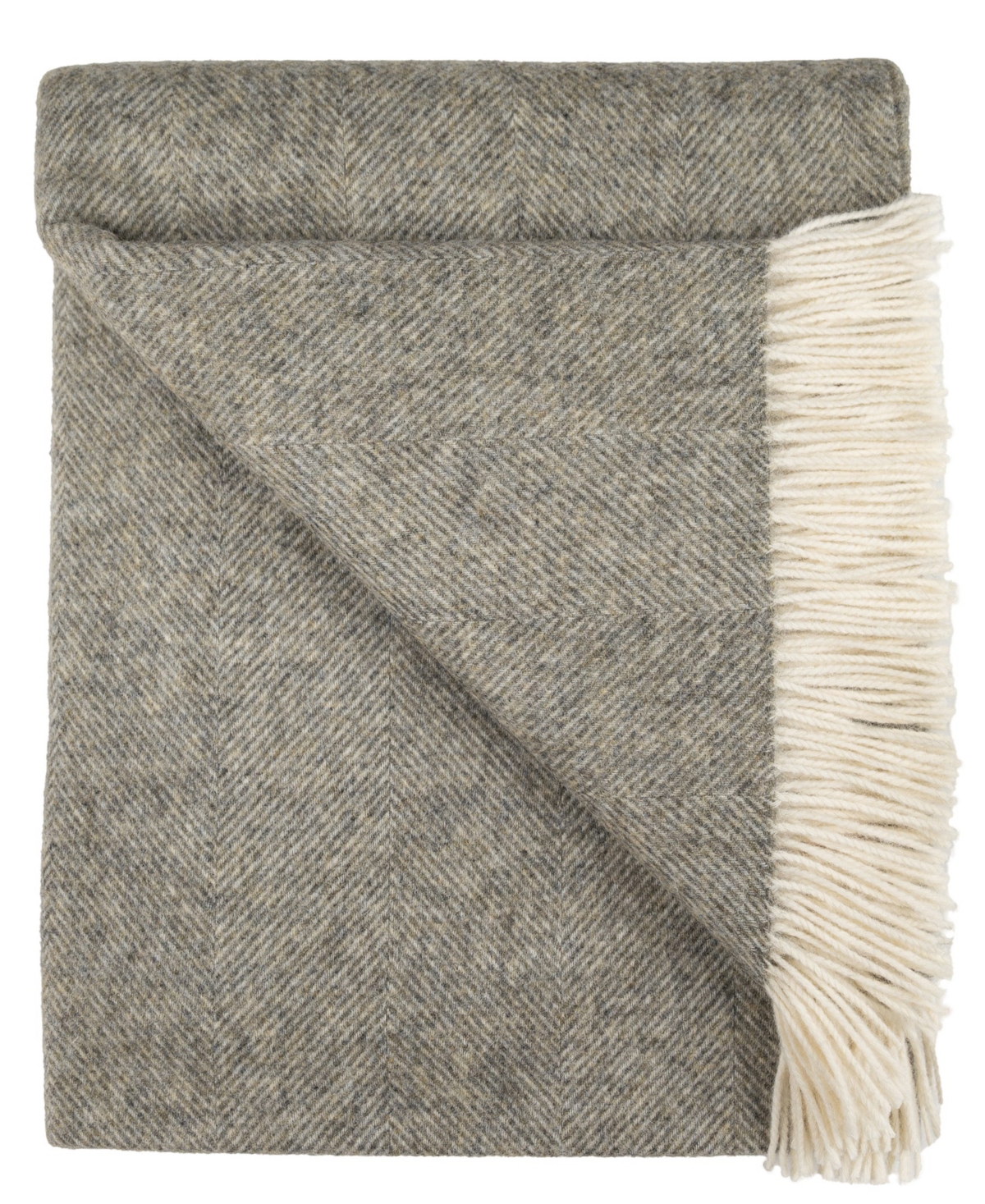 Southampton Home Shetland Lambswool Herringbone Throw, 55" x 72"