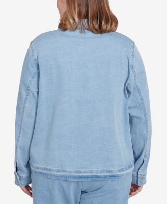 Plus Size Classic Fit Denim Jacket