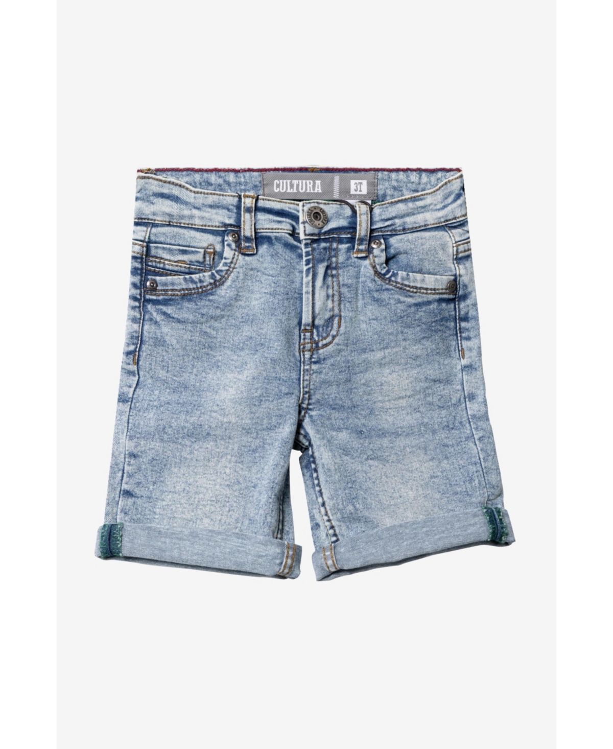 Cultura Toddler Boys Roll-Up Denim Shorts 2-Pack