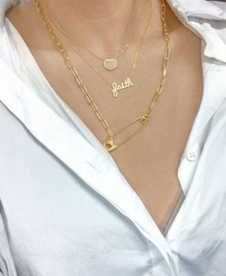 Safety Pin Paper Clip Necklace