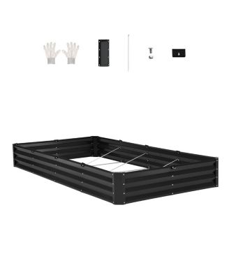 Metal Raised Garden Bed, Galvanized Outdoor Planter Box