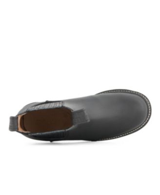 Men's Leather Chelsea Boots with Elastic Shaft