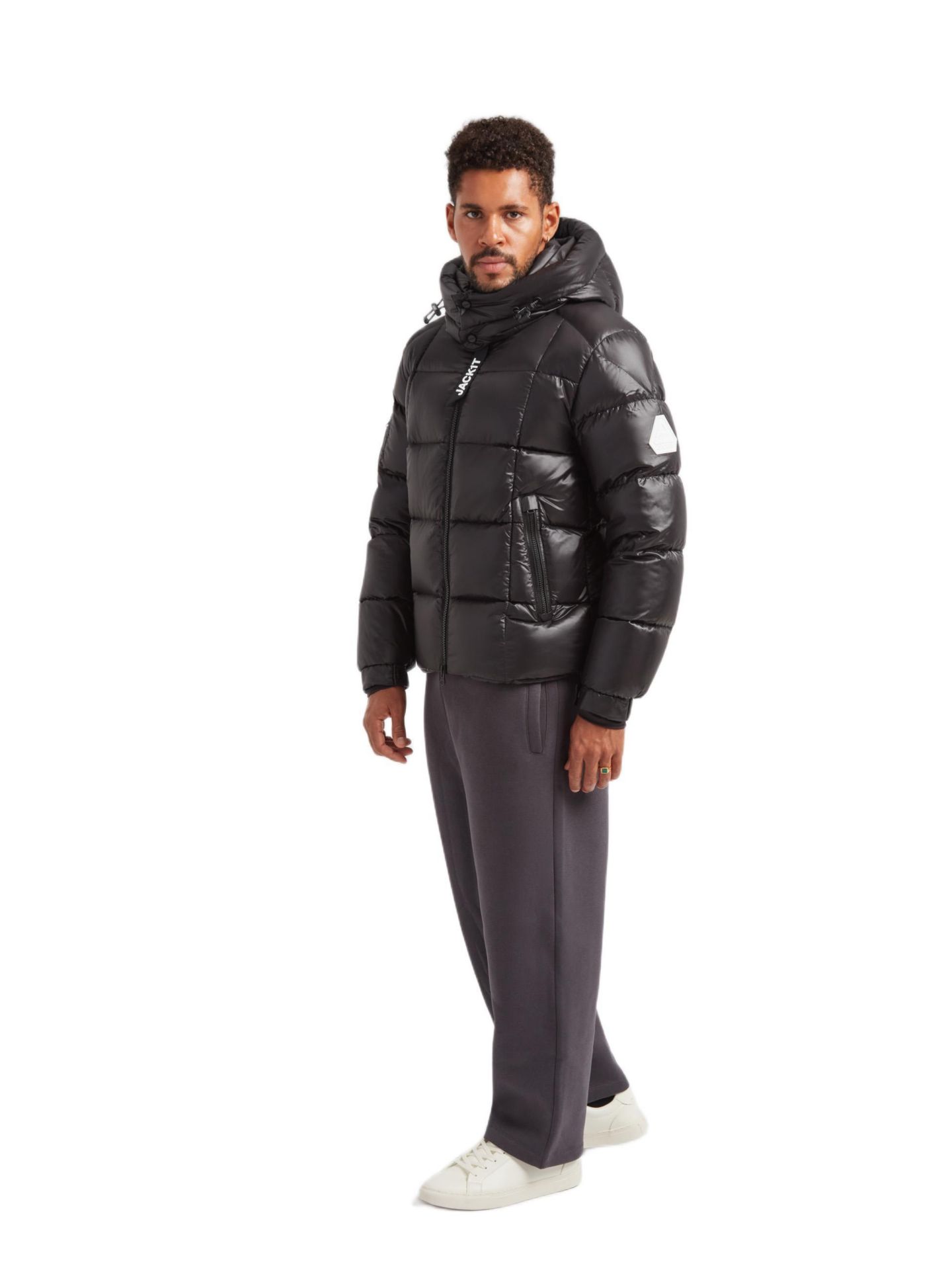 Мужская куртка JACK1T EZ Boxed Hooded Racer Puffer, цвет: Чёрный — фото 4