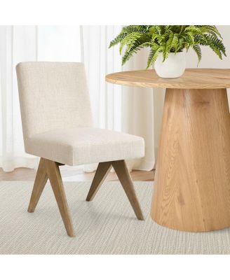 3-Piece Round Dining Table Set for 2, Small Kitchen Table with Rubberwood Legs and Upholstered Chairs for Apartment or Nook
