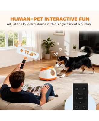 Automatic Dog Ball Launcher, Dog Ball Thrower, 26-79 FT Disce