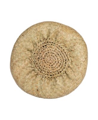 Set of 2 Round Seagrass Storage Baskets with Handles