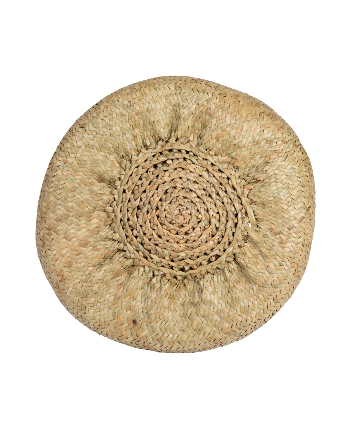 Storied Home Set of 2 Round Seagrass Storage Baskets with Handles