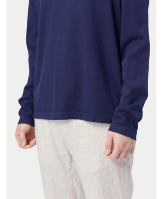 Men's Crewneck Cotton Silk Cashmere Blend Sweater